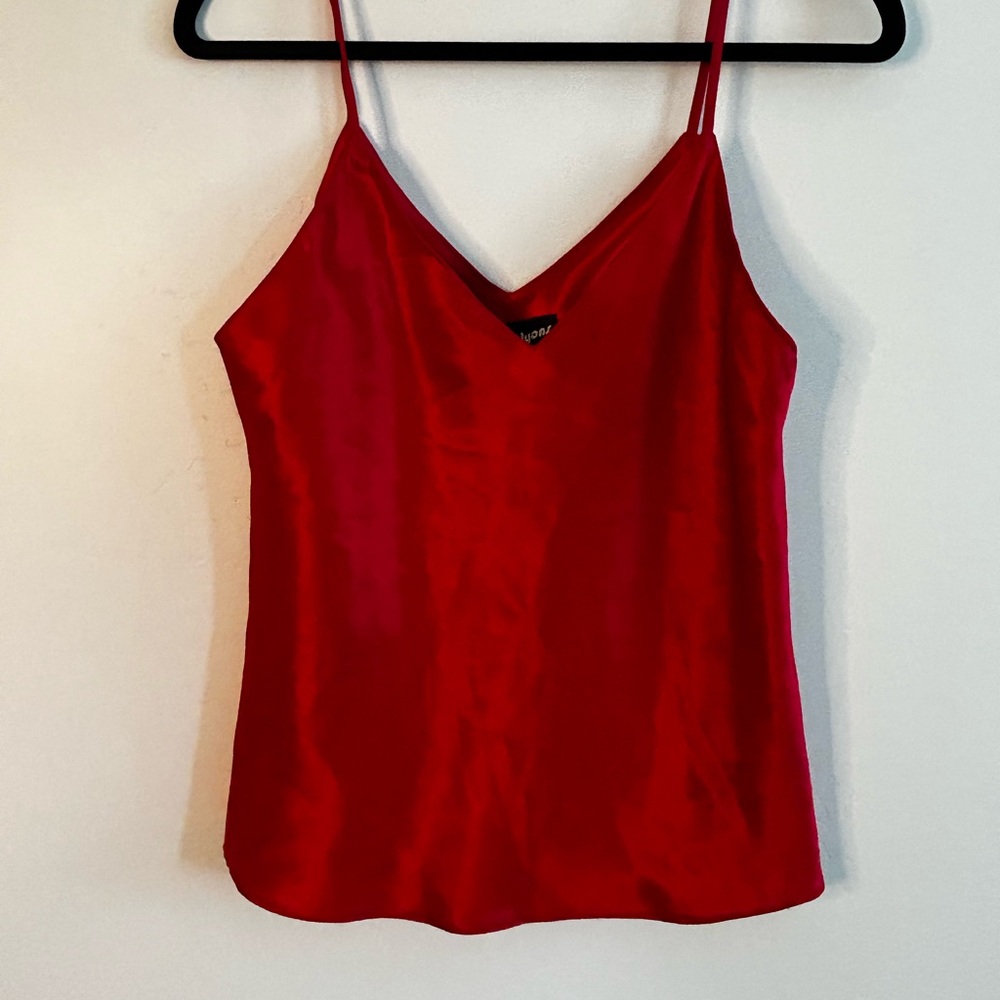 Vintage Marcia lyons silk red tank top